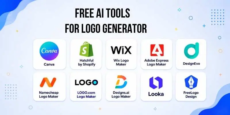 An image showing free AI tools for a logo generator