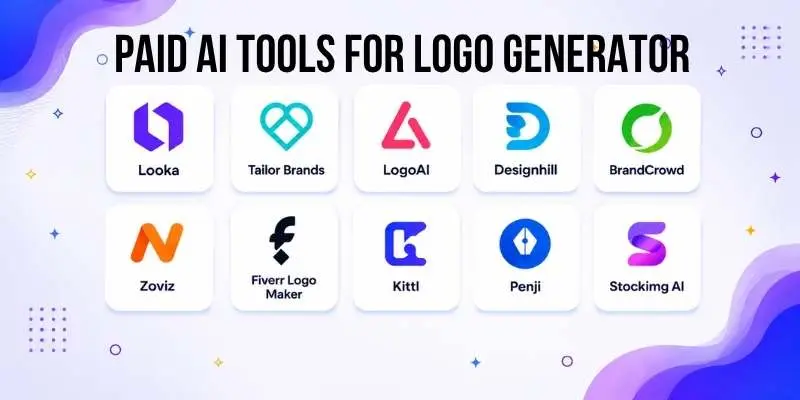 An image showing paid AI tools for a logo generator.